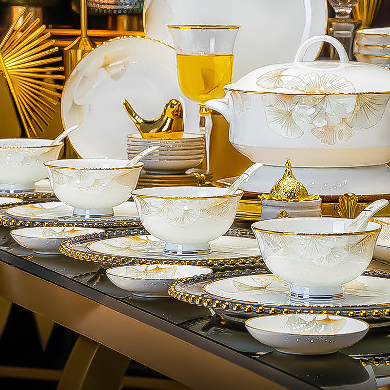 Bowl And Dish Set Household Ceramic Tableware Gift Set