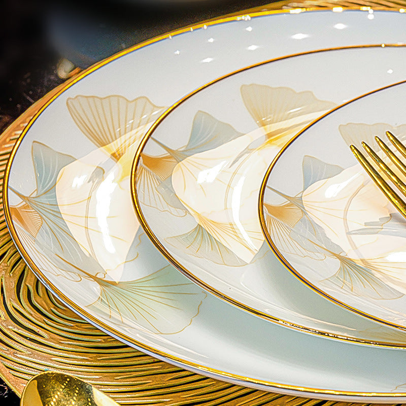 Bowl And Dish Set Household Ceramic Tableware Gift Set